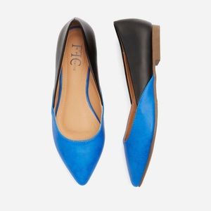 FFC New York Brooke Cobalt Blue Pointed Toe Flats sz 6.5